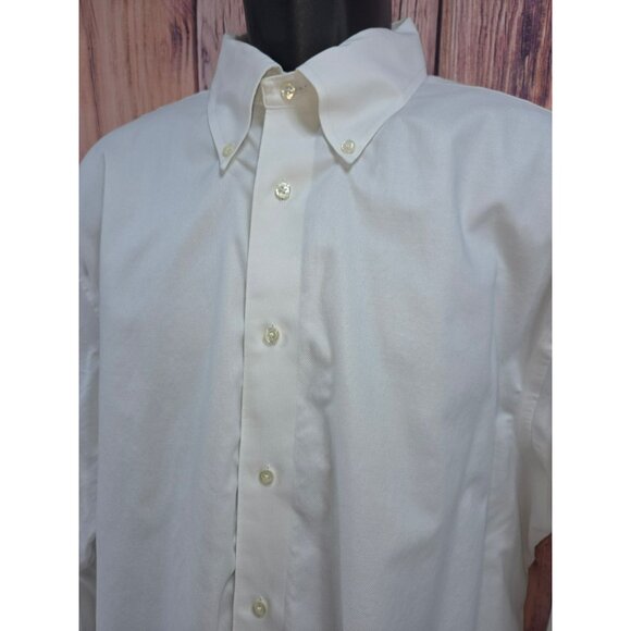 Brooks Brothers Non-Iron Stretch White Dress Shirt 17.5-36/37 XXL - Picture 3 of 7